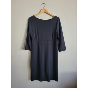 ANN TAYLOR BLACK DRESS~Size 12~3/4 Sleeves~Soft‎ Material